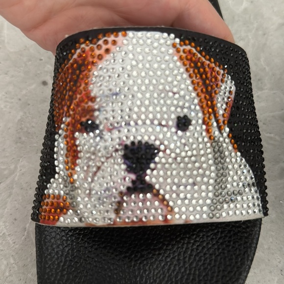 INC bulldog sequins slides - Picture 2 of 6